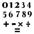 Math symbols vectorÃÂ and Math icons Royalty Free Stock Photo